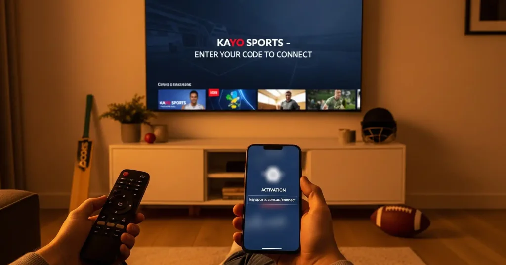 how to install and activate the Kayo Sports app on a compatible Roku television
